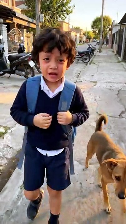 Title: Loyal Stray Dog Secretly Follows a Crying Boy Home ❤️🐶 | Heartwarming Story