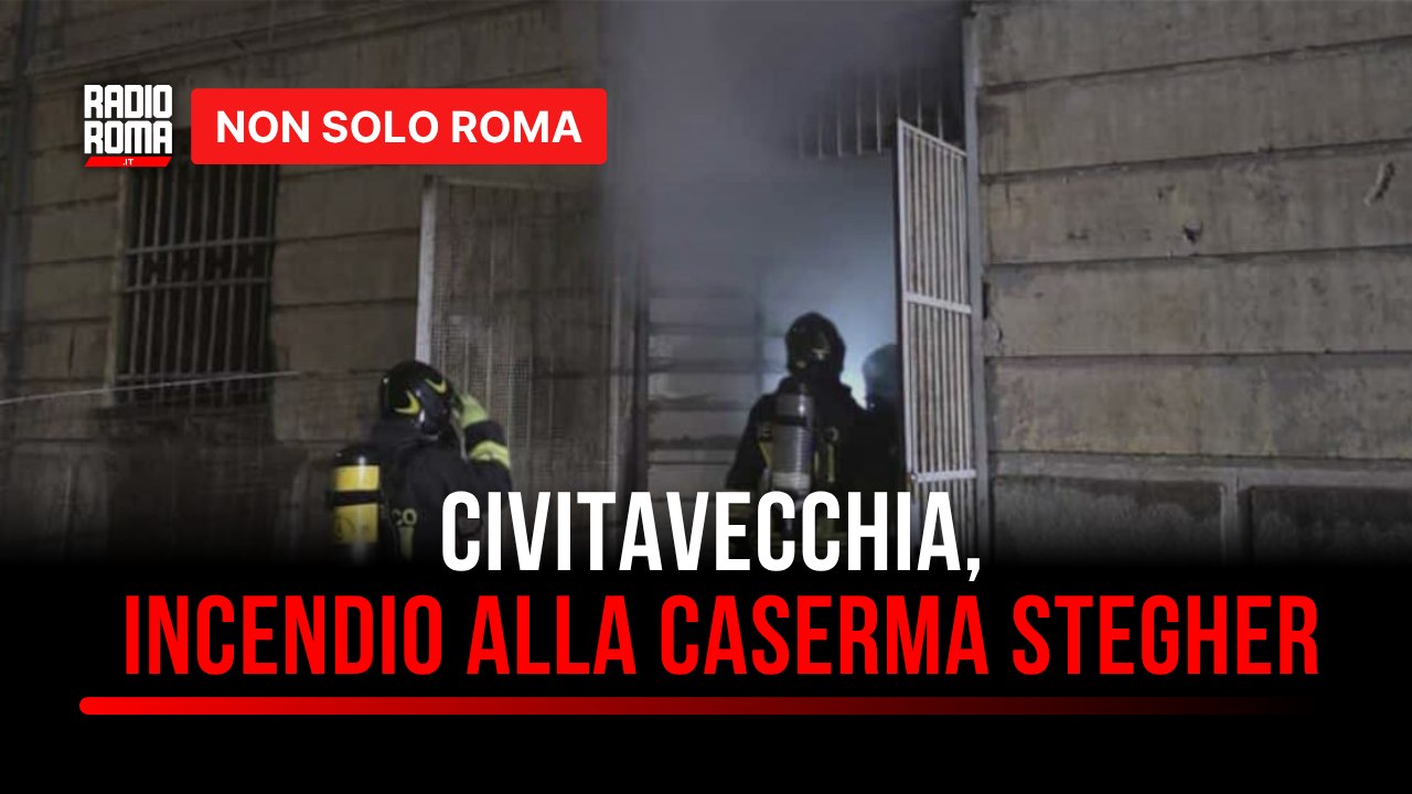 Civitavecchia, incendio alla caserma Italo Stegher: intervento dei vigili del fuoco nella notte