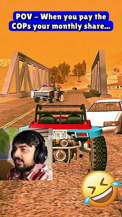 GTA San Andreas Funny Moment – COP.EXE has stopped working...😂💀🔥🤣⚡️(Part 449) - #gtag #cj #funny #gtaindia #gtarp