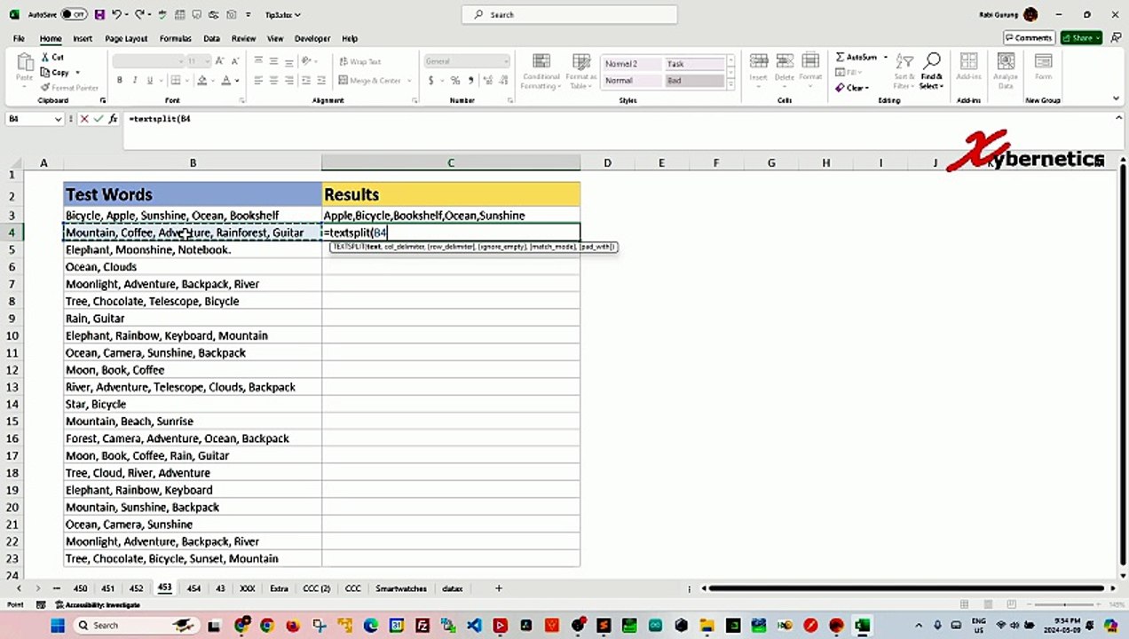 Sort comma separated text - Excel Tips and Tricks