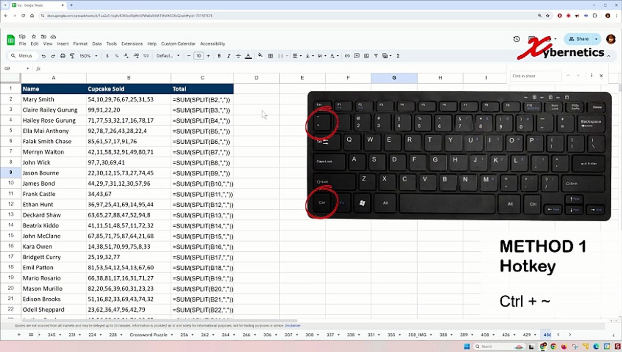 Show Formulas in Google Sheets - Excel Tips and Tricks