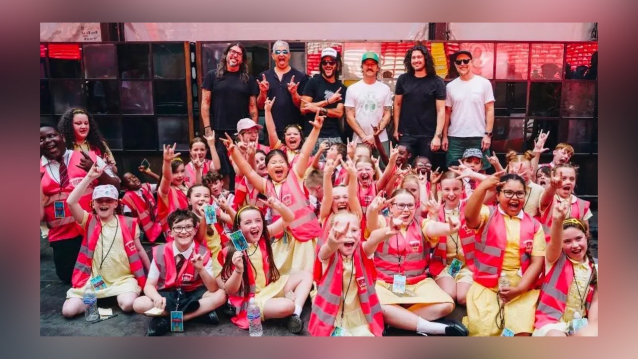 Liverpool school band performs for Foo Fighters at Anfield