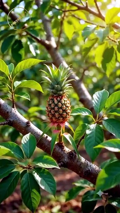 🍍❄️ Perfect Snowflake Pineapple Growing in 4K #SnowflakePineapple #Satisfying #Timelapse