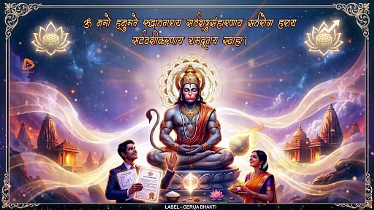 ॐ नमो हनुमते रुद्रावताराय 108 Times | Powerful Hanuman Mantra for Protection, Healing & Success