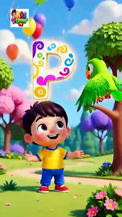 P for Parrot |ABC Learning for Kids |Nursery Rhymes |AQS Cartoons TV