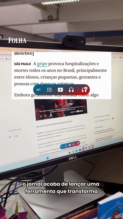 Folha lança ferramenta que transforma reportagens em vídeos, áudios e resumos
