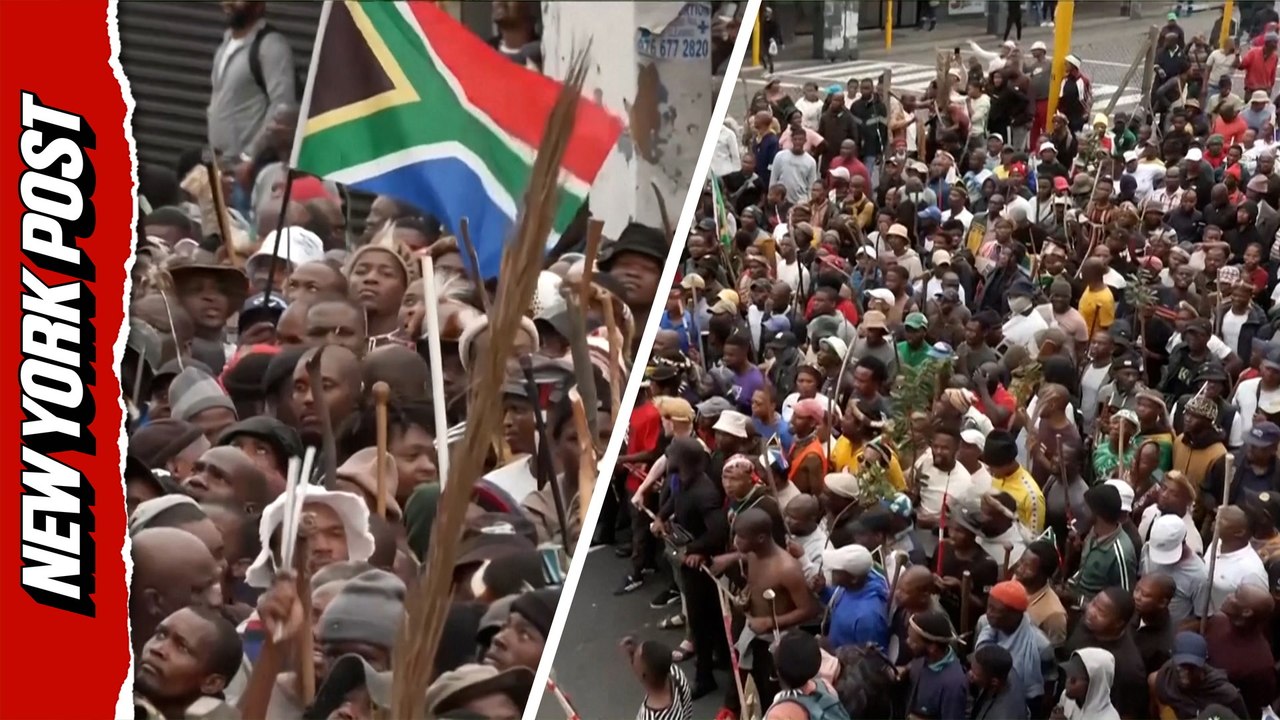 Anti-immigration protesters flood South Africa's streets in nation-wide protest