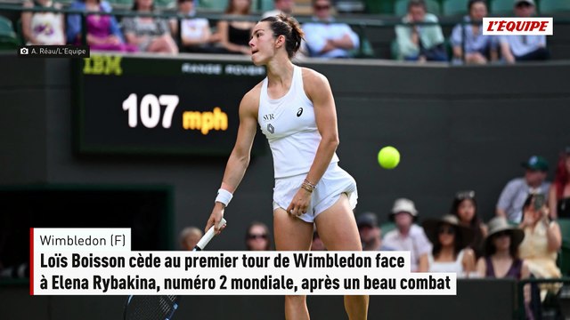 Loïs Boisson cède au premier tour de Wimbledon face à Elena Rybakina, numéro 2 mondiale, après un beau combat - Tennis - Wimbledon (F)