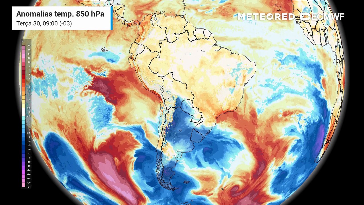 Terça-feira, 30 de Junho: Ar polar pode trazer frio de até -10°C e chance de neve