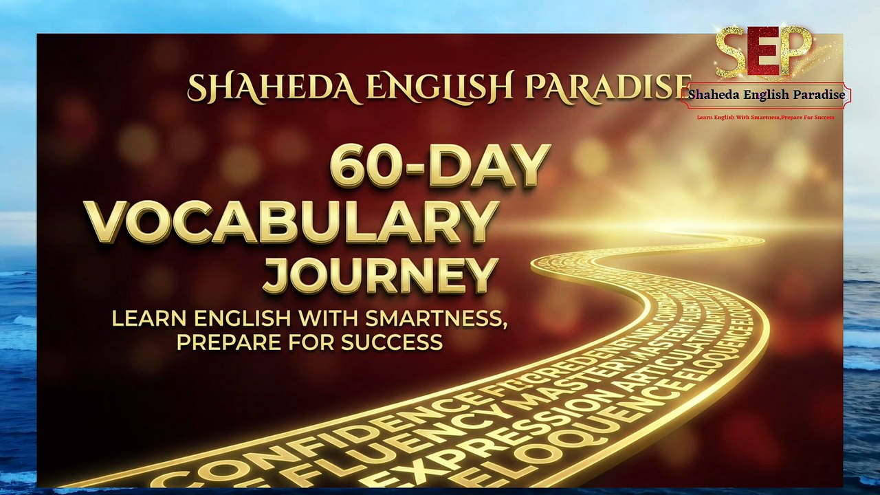 Day 2 | Learn English Vocabulary | Speak English Naturally | 60-Day English Confidence Journey | Shaheda English Paradise