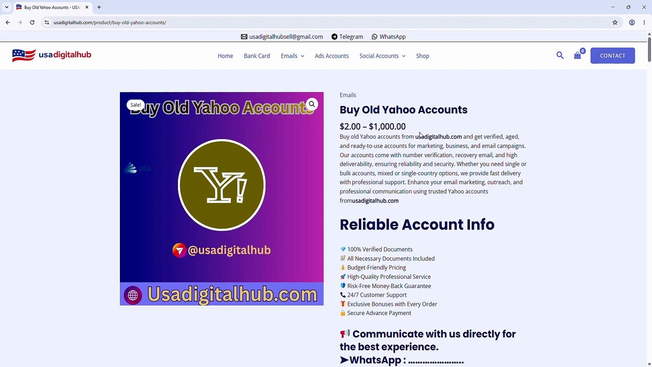 Top 13 Trusted Platforms to Buy Old Yahoo Accounts 26