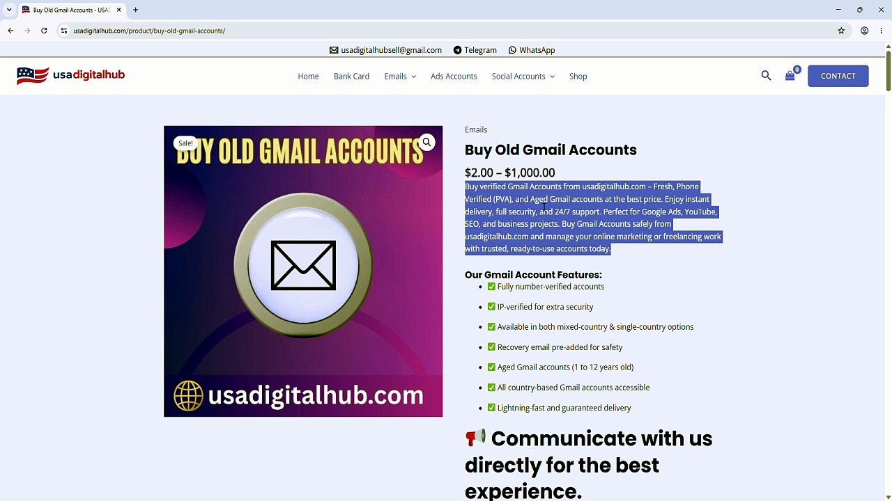 The Best 8 Websites to Buy Old Gmail Accounts Online