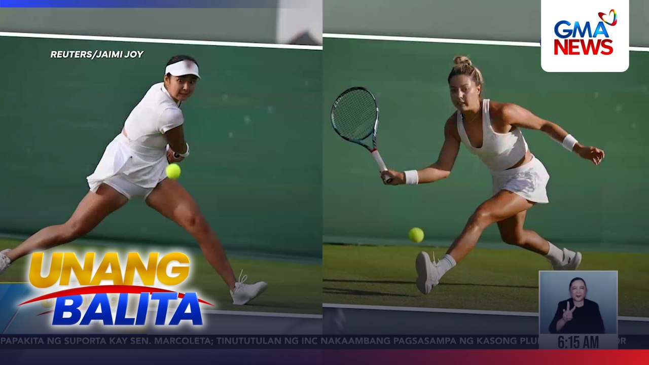 Phl tennis star Alex Eala, panalo sa 1st round ng 2026 Wimbledon | Unang Balita