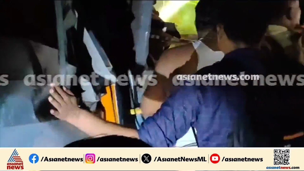 തൃശൂരിൽ KSRTC ലോ ഫ്ലോർ ബസ് കടയിലേക്ക് ഇടിച്ചുകയ...