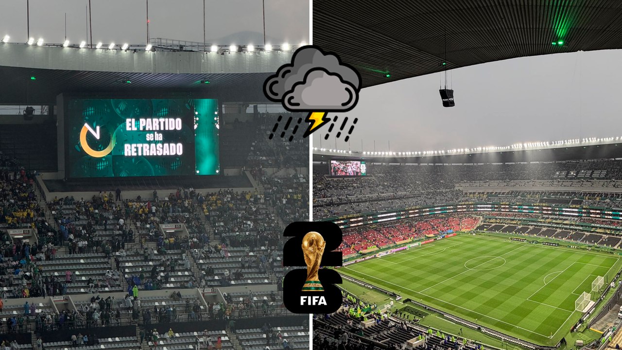 México vs Ecuador: tormenta eléctrica mantiene retrasado el inicio del partido en el Estadio Ciudad de México