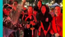 🤭🇲🇽 ¡“Ellas saben cositas”! Aficionadas le echan porras a TVNotas durante el festejo de México en el Ángel