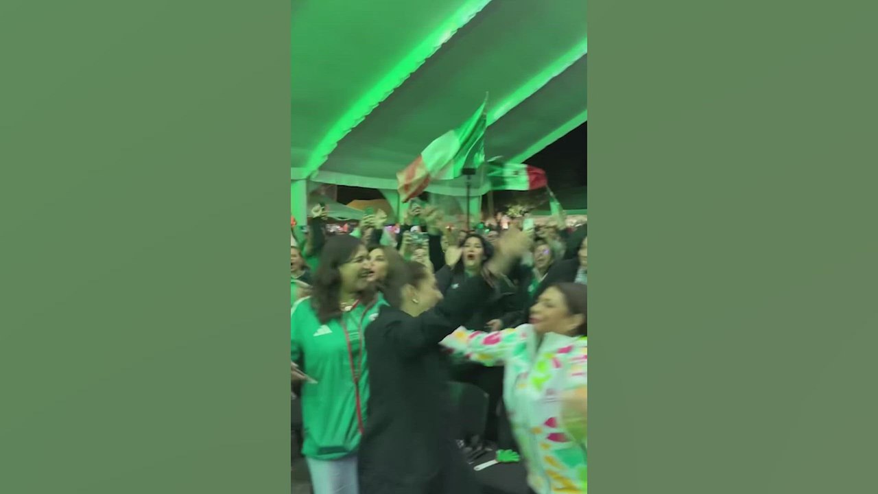 Sheinbaum celebra el triunfo de México ante Ecuador