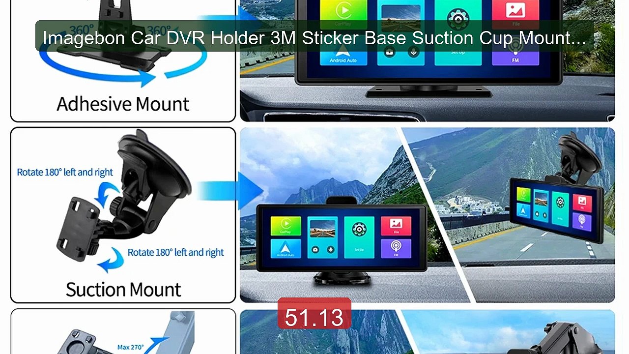 Imagebon Car DVR Holder 3M Sticker Base Suction Cup Mount Long... -- Best Buy 2026 | Great Quality!