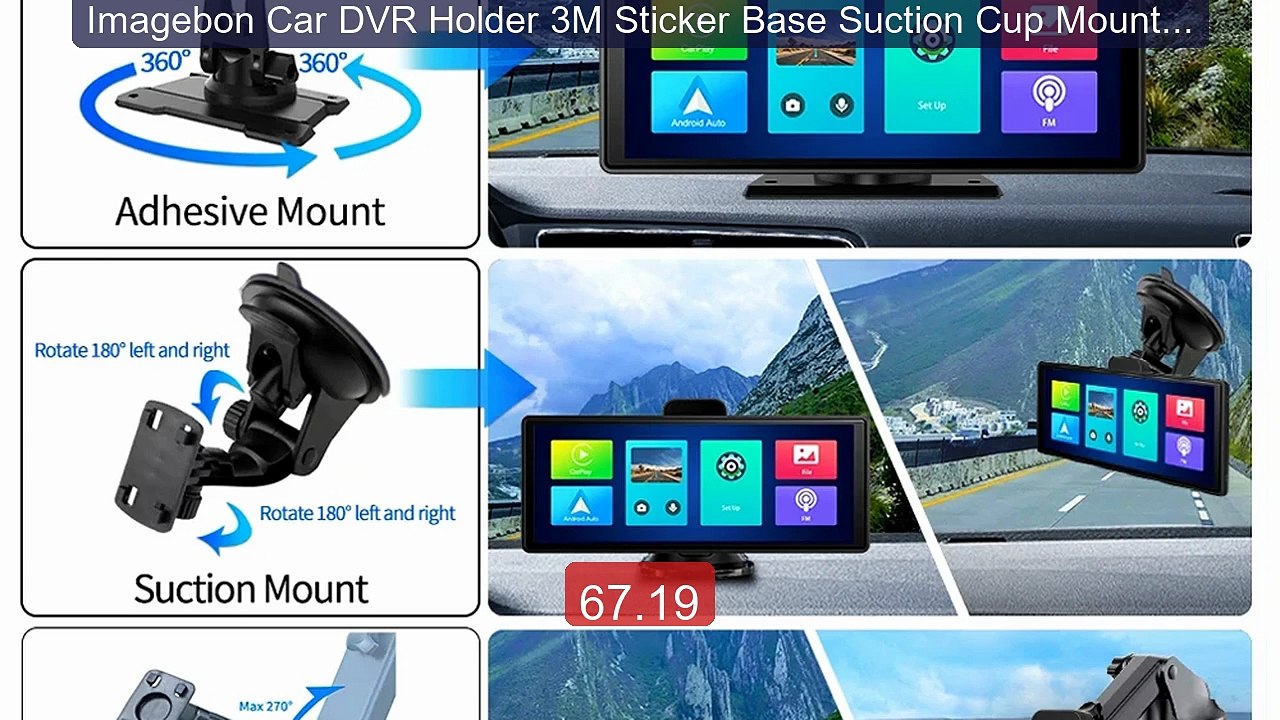 Imagebon Car DVR Holder 3M Sticker Base Suction Cup Mount Long Arm... -- Best Deal 2026 | Shop Now!