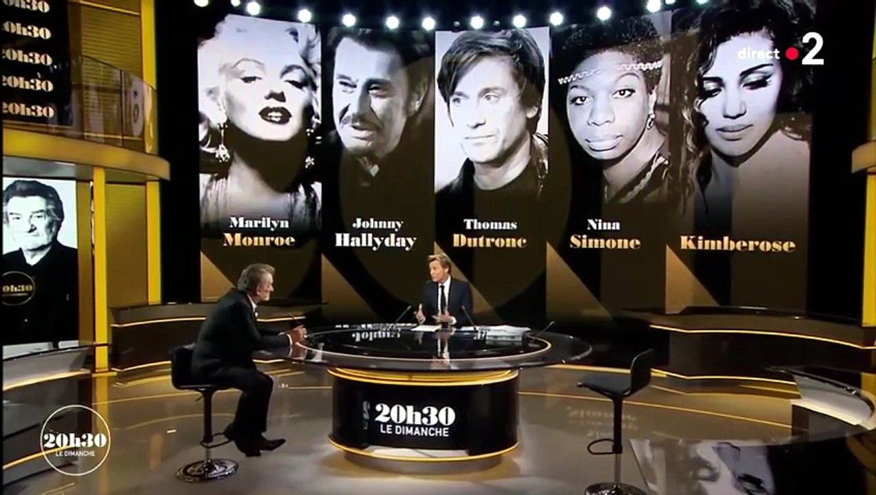 2018 - Johnny Hallyday : Eddy Mitchell rend hommage à son ami dans 20h30 Le Dimanche sur France 2 (27 Mai)