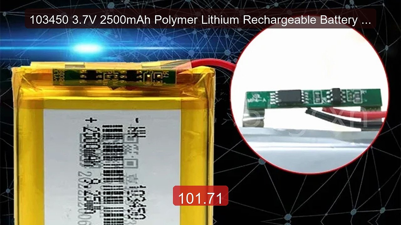 103450 3.7V 2500mAh Polymer Lithium Rechargeable Battery jst P... -- Hot Deal 2026 | Limited Offer!