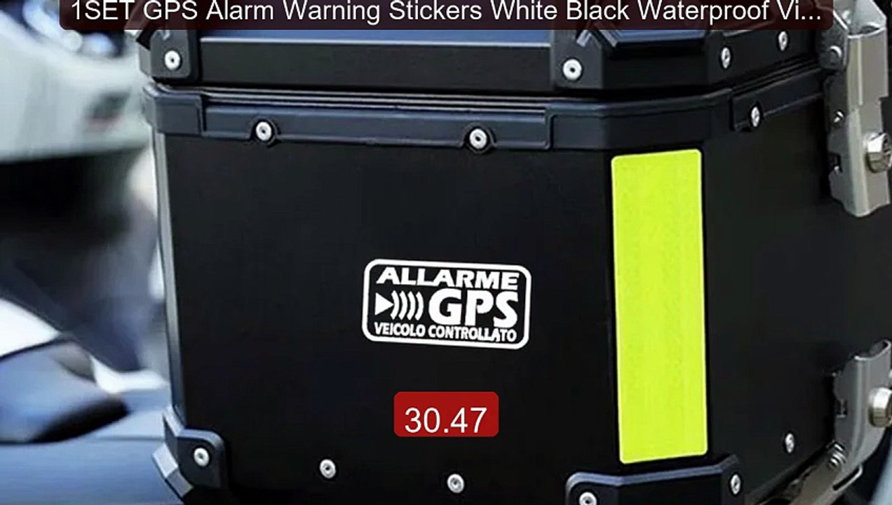 1SET GPS Alarm Warning Stickers White Black Waterproof Viny... -- Top Pick 2026 | Unbeatable Price!