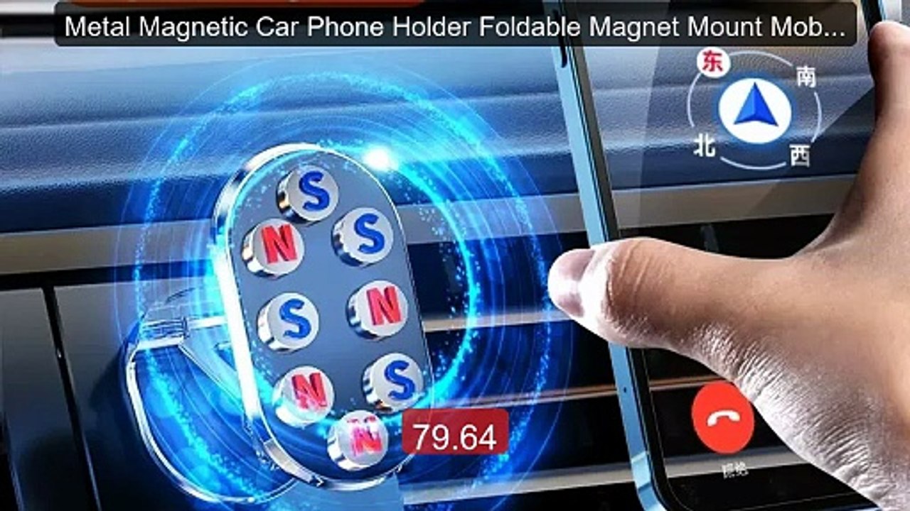 Metal Magnetic Car Phone Holder Foldable Magnet Mount Mobile Cell ... -- Best Deal 2026 | Shop Now!
