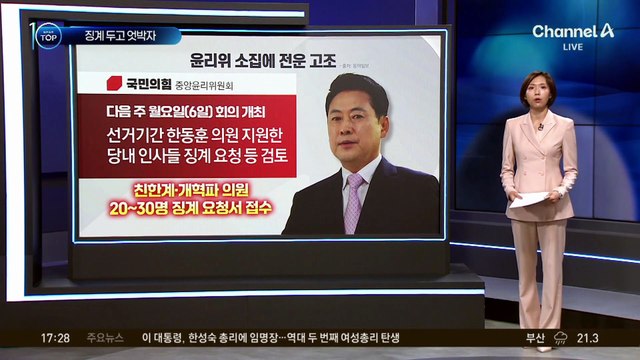 ‘투톱’ 정점식, 장동혁 ‘징계 카드’에 제동