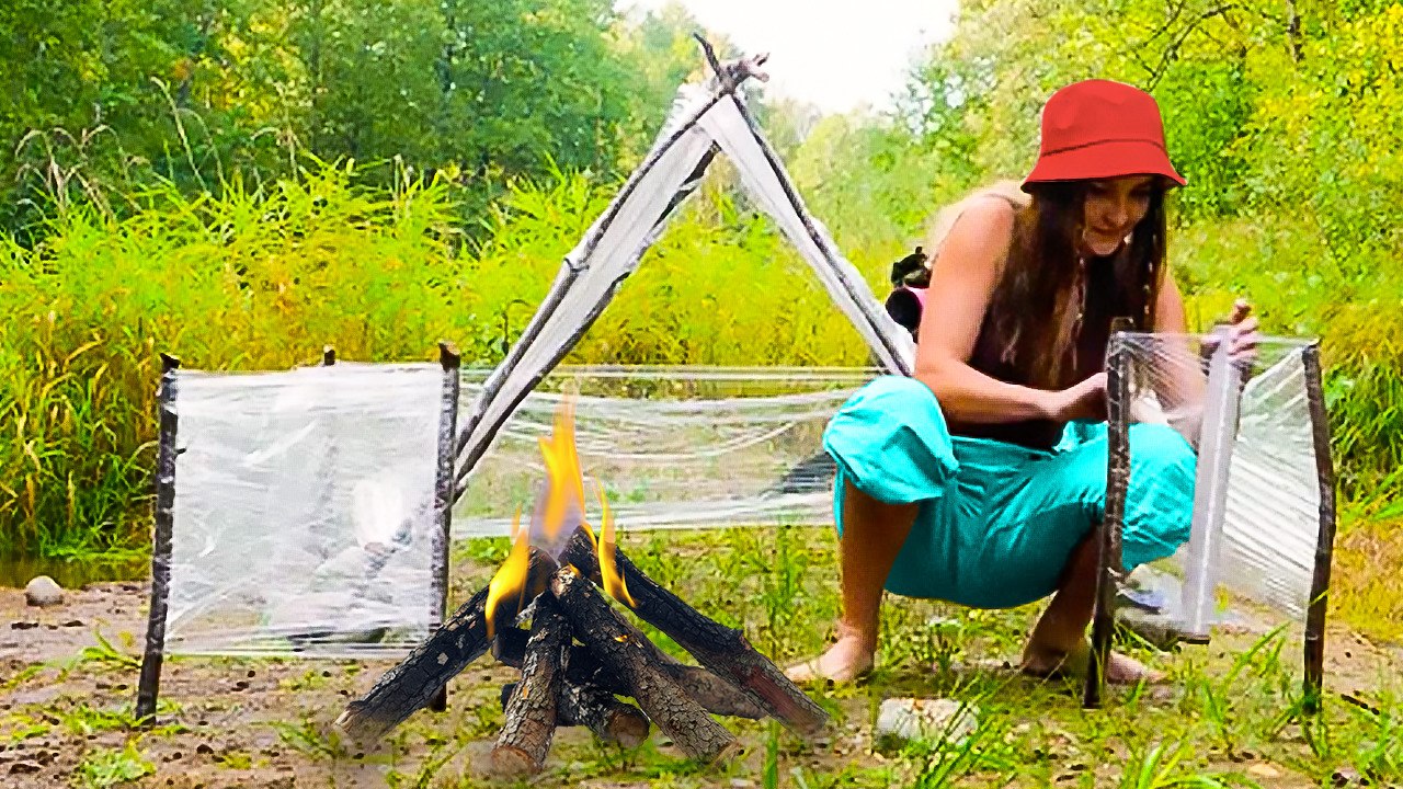 Survival Challenge: Only Plastic Wrap on an Island!