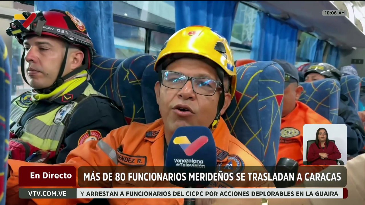 Más de 80 funcionarios merideños se dirigen a Caracas para atender operaciones de búsqueda y rescate