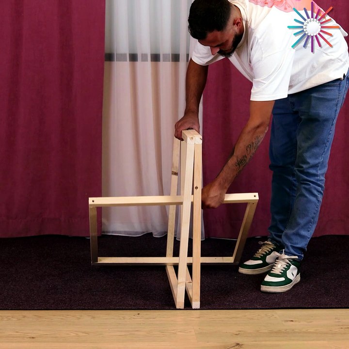 Simple wood & towel chair