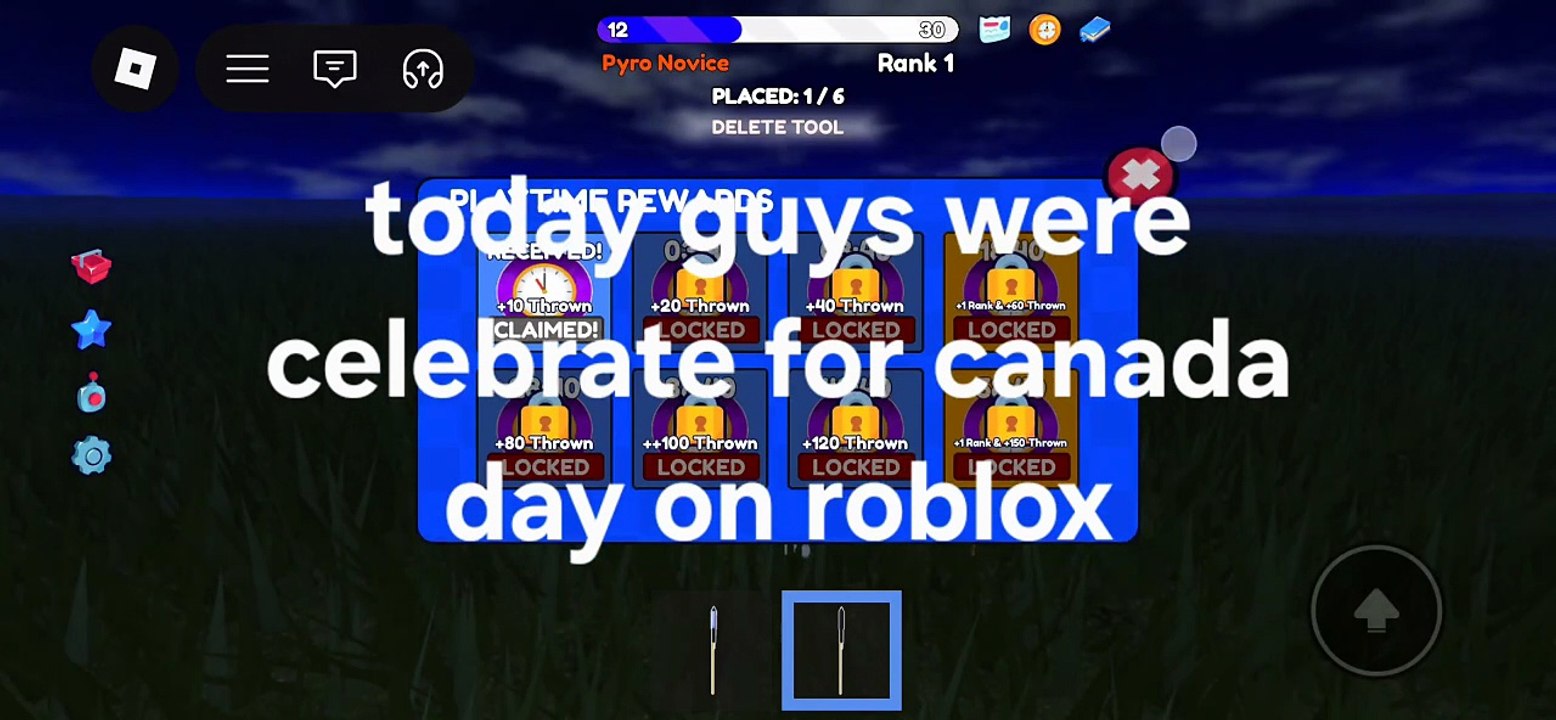 Me Celebrate canada day on roblox