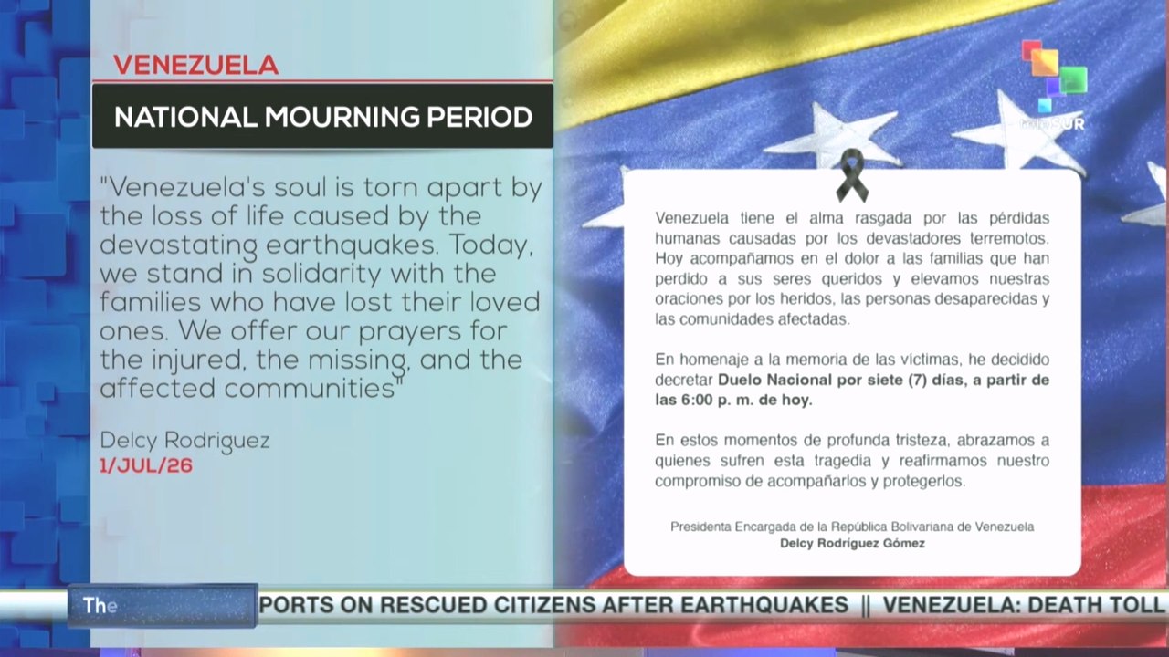 Venezuela | National mourning period declared by govt.
