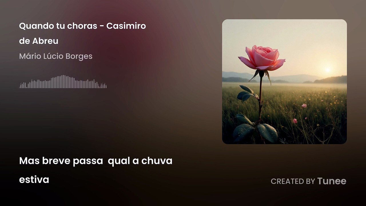 Quando tu choras. Casimiro de Abreu