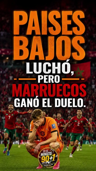 PAISES BAJOS luchó, pero Marruecos ganó el duelo. #mundial2026 #Futbol