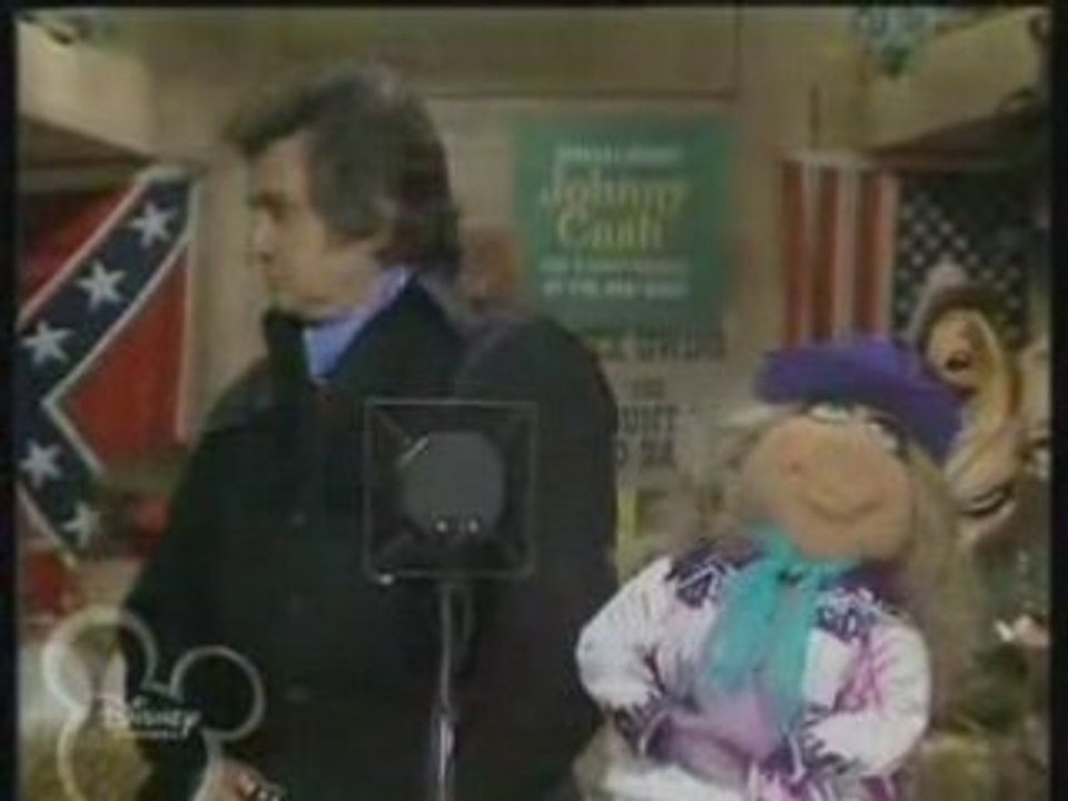Johnny Cash with Miss Piggy