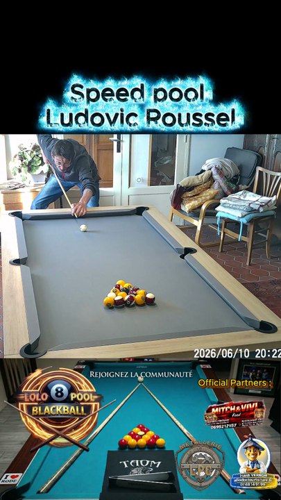 1.52.70 Speed pool Ludovic Roussel #8ball #8pool #blackball #billard #ultimatepool #pourtoi #fyp #fluxshorts #reels