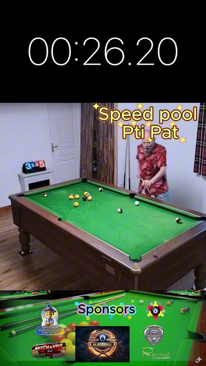 3.03.41 Speed pool Pti Pat #8ball #8pool #blackball #billard #ultimatepool #pourtoi #fyp #fluxshorts #reels