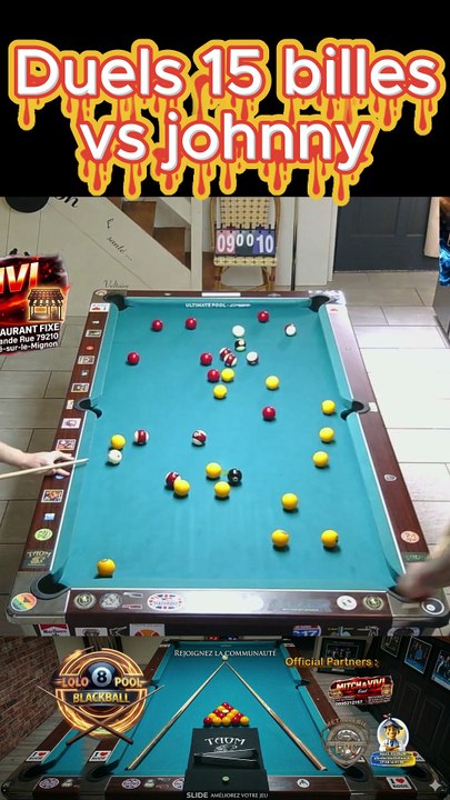 Duels 15 billes vs johnny #8ball #8pool #blackball #billard #ultimatepool #pourtoi #fyp #fluxshorts #reels