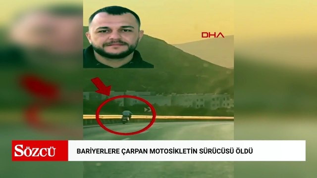 Bariyerlere çarpan motosikletin sürücüsü öldü; kaza kamerada