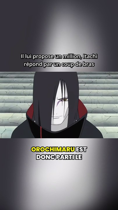 Orochimaru propose un contrat à 6 chiffres, Itachi le coupe