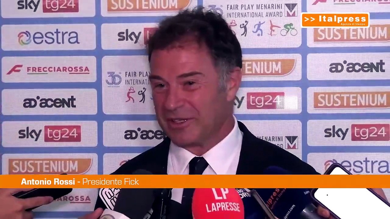 Rossi "Sport miglior metodo educativo, premio Fair Play è un'ulteriore spinta"