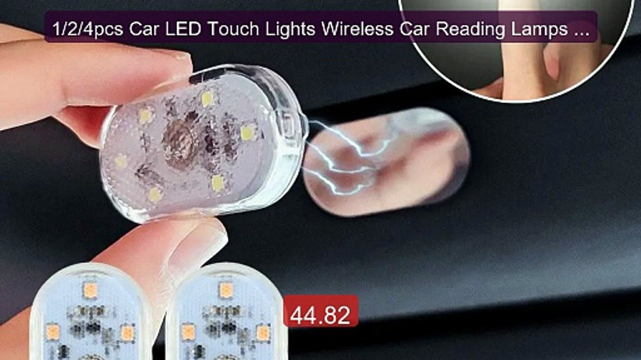 1/2/4pcs Car LED Touch Lights Wireless Car Reading Lamps Mini... -- Amazing Value 2026 | Must Have!