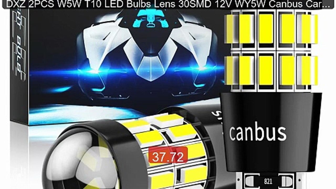 DXZ 2PCS W5W T10 LED Bulbs Lens 30SMD 12V WY5W Canbus Car Clea... -- Best Buy 2026 | Great Quality!