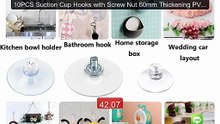 10PCS Suction Cup Hooks with Screw Nut 60mm Thickening PVC Suc... -- Best Buy 2026 | Great Quality!