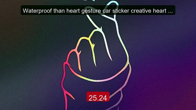Waterproof than heart gesture car sticker creative heart send ... Hot Deal 2026 | Limited Offer!
