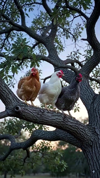 Hen on tree 🌴😀