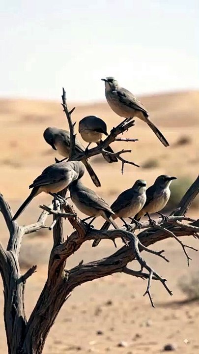 Group of Bird 🐔 in desert