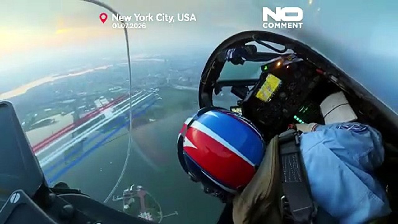 French aerobatic team stages flypast over New York for US anniversary