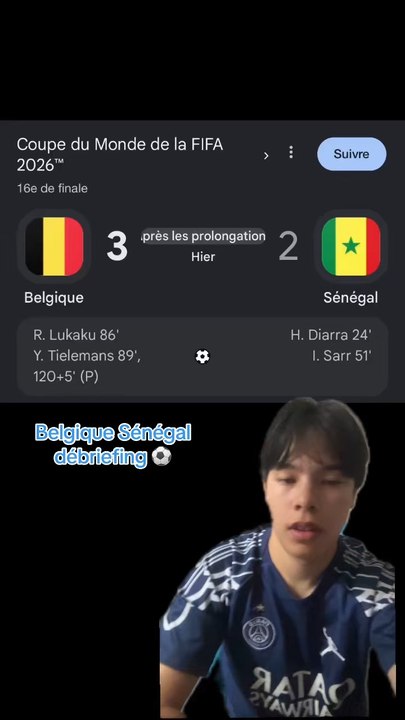Debrief Belgique Sénégal